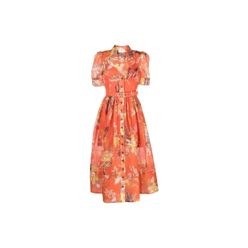 Zimmermann Short-Sleeved Dresses Women's Orange