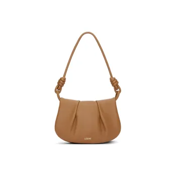 LOEWE Bright Nappa Leather Shoulder Bag, Crossbody Bag Women's Oak