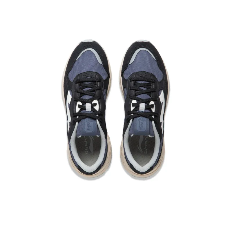 LINING Sports Life Collection Casual Shoes Men Low Top Night Black/Mountain Blue-3