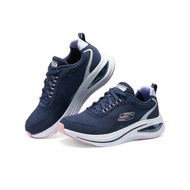 Skechers Cushioning Wear Resistant Low Top Running Shoes Women's Blue-2