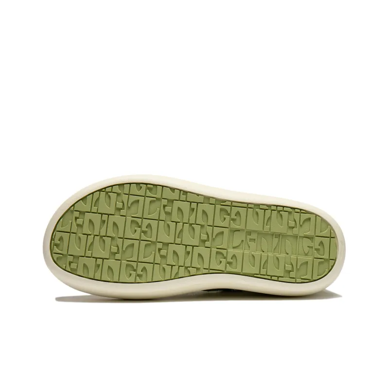 LiNing Puff Platform Cushioning Wear-Resistant Low-Top Skateboard Shoes Women's Green White-6