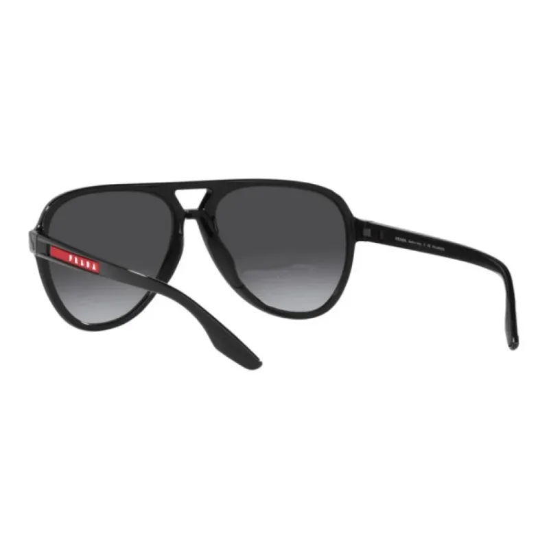 PRADA Plastic Aviator Sunglasses Men's Black-3
