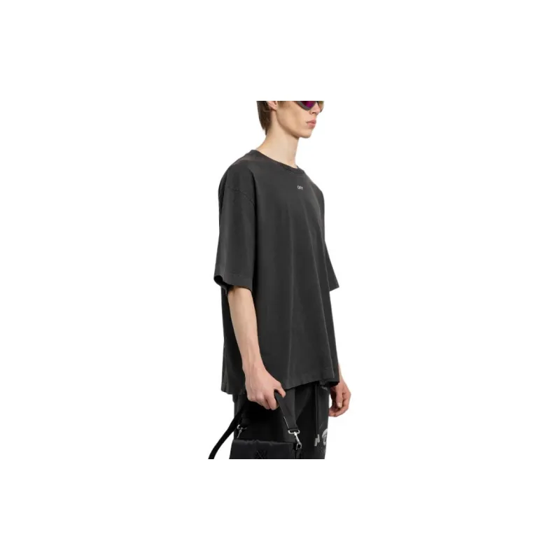 OFF WHITE People Print Cotton T shirt-3