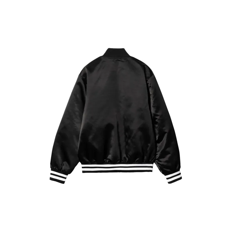 Carhartt WIP SS24 Class Of 89 Bomber Jacket Baseball Jacket Men's Black-1
