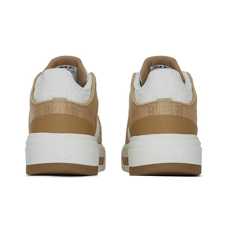 MLB Chunky Liner Low Top Skateboard Shoes Unisex Beige Yellow-4