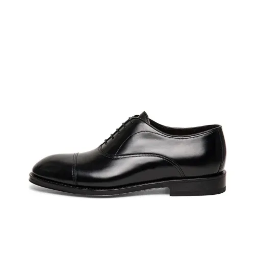 Santoni Lace-up Leather Loafers