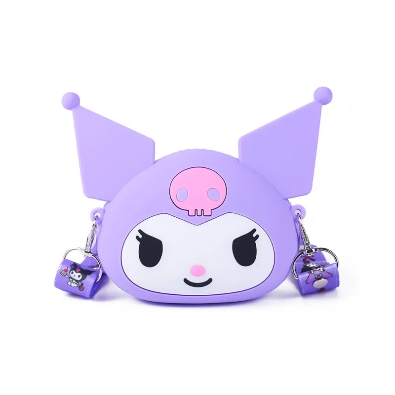 Sanrio Cinnamoroll Hello Kitty PVC Storage Shoulder Bag Small Size Unisex White/Black/Pink/Purple-5