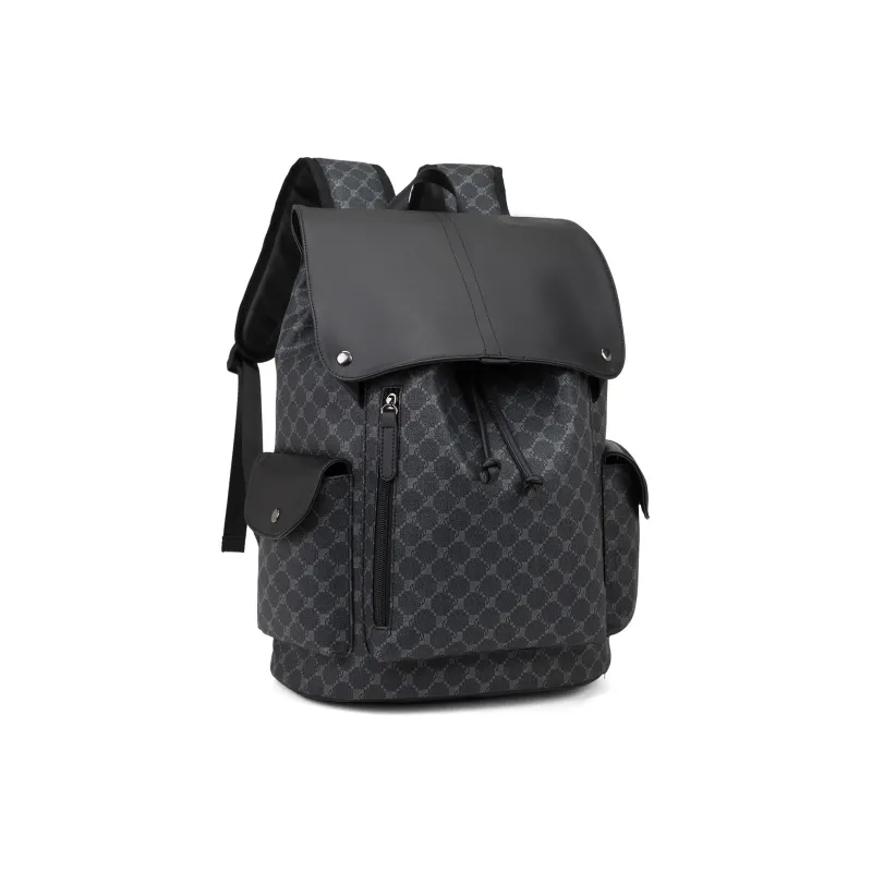 Slazenger PVC Backpack Unisex Black Gray-2