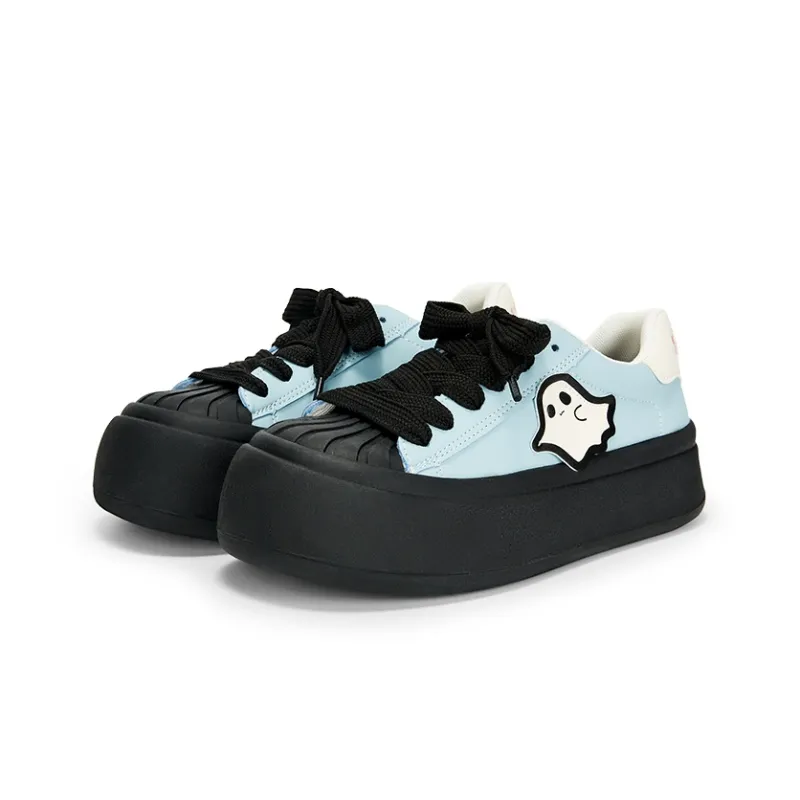 KARLIE KELLER Wear-resistant Lightweight Breathable And Non-slip. Low-Top Skateboard Shoes Women's Blue-2