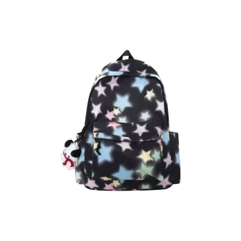 TANGCOOL Nylon Backpack Medium Size Unisex Black/Green/Pink/Purple/White