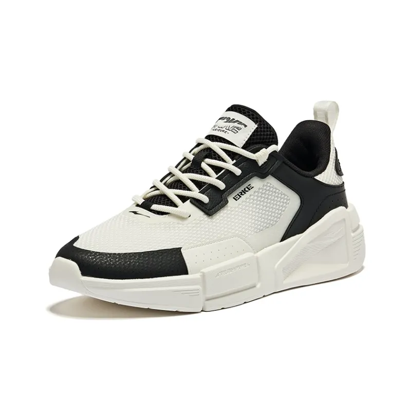 Erke Joyride 1.0 Cushioning Wear-Resistant Low-Top Casual Shoes Men's Microcrystal White/Jet Black-2
