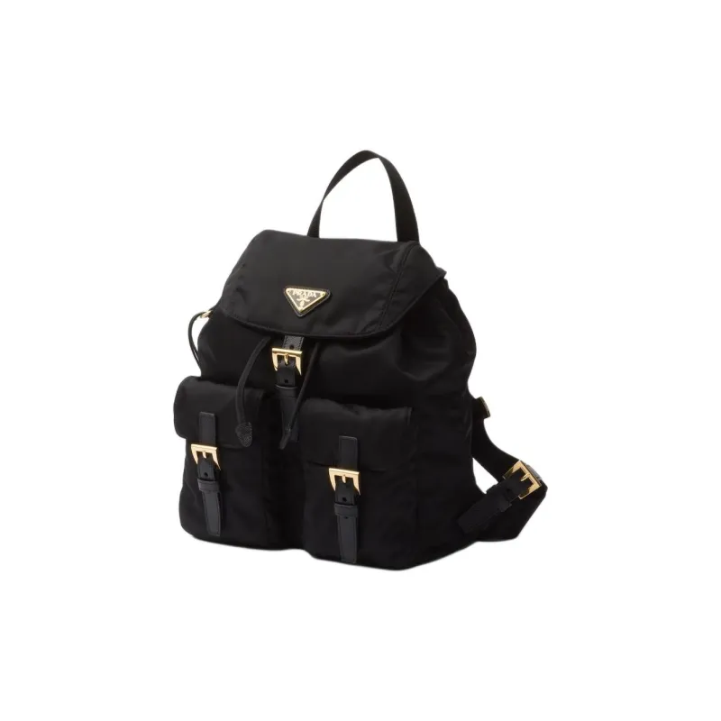 PRADA Re Edition Fabric Backpack Small Size Women's Black-1