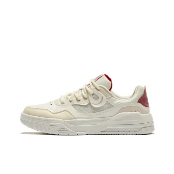Erke Battery Panda Punk Panda Anti Slip Wear Resistant Low Top Skateboard Shoes Men's Microcrystal White Eggnog Gray