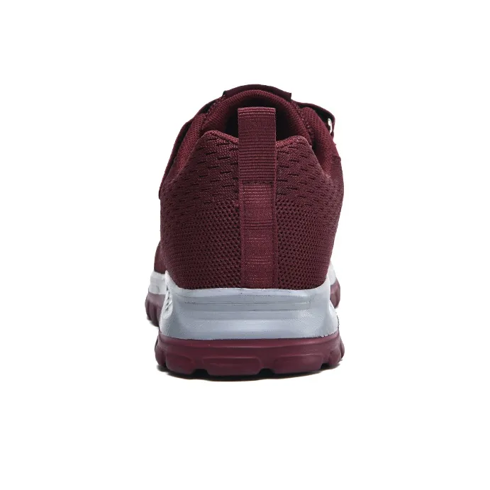 Binary Slip Resistant, Abrasion Resistant, Lightweight Low Top Casual Shoes Women's Burgundy-3