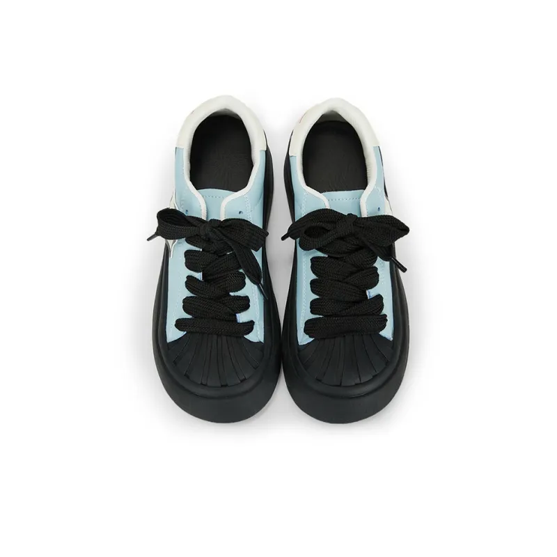 KARLIE KELLER Wear-resistant Lightweight Breathable And Non-slip. Low-Top Skateboard Shoes Women's Blue-3