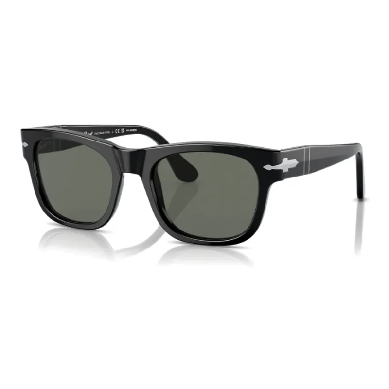 PERSOL Acetate Irregular Shape Sunglasses Unisex Black-0