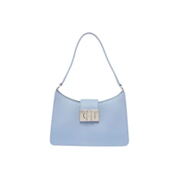 Furla 1927 Collection Calfskin Handbag, Shoulder Bag Women's Blue