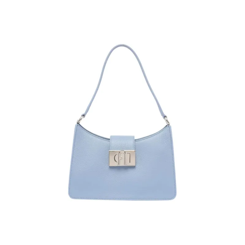 Furla 1927 Collection Calfskin Handbag, Shoulder Bag Women's Blue-0