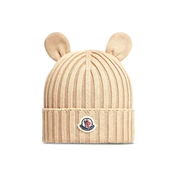 Moncler Cotton Beanies Baby Beige