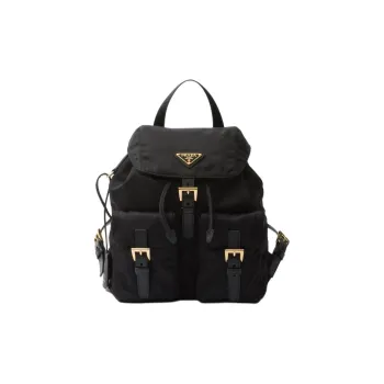 PRADA Re Edition Fabric Backpack Small Size Women's Black