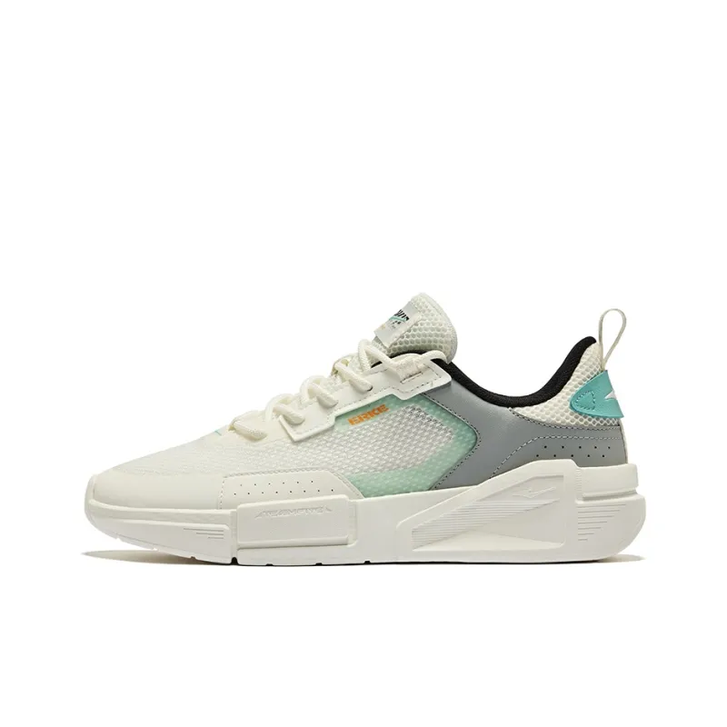 Erke Joyride 1.0 Cushioning Wear Resistant Rebound Low Top Casual Shoes Men's Microcrystal White Recycling Gray-0