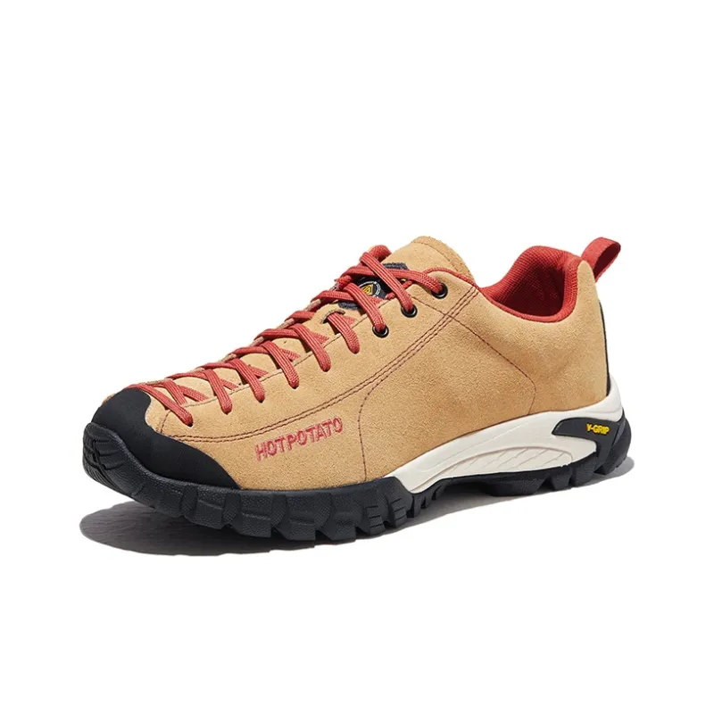 HOT POTATO Anti Slip Wear Resistant Lightweight Coverage Hiking Shoes Unisex Brown-1
