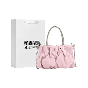 Dusen Kangaroo PU Cloud Bag, Crossbody Bag, Handbag Regular Women's Pink/Purple/Black/Green/White