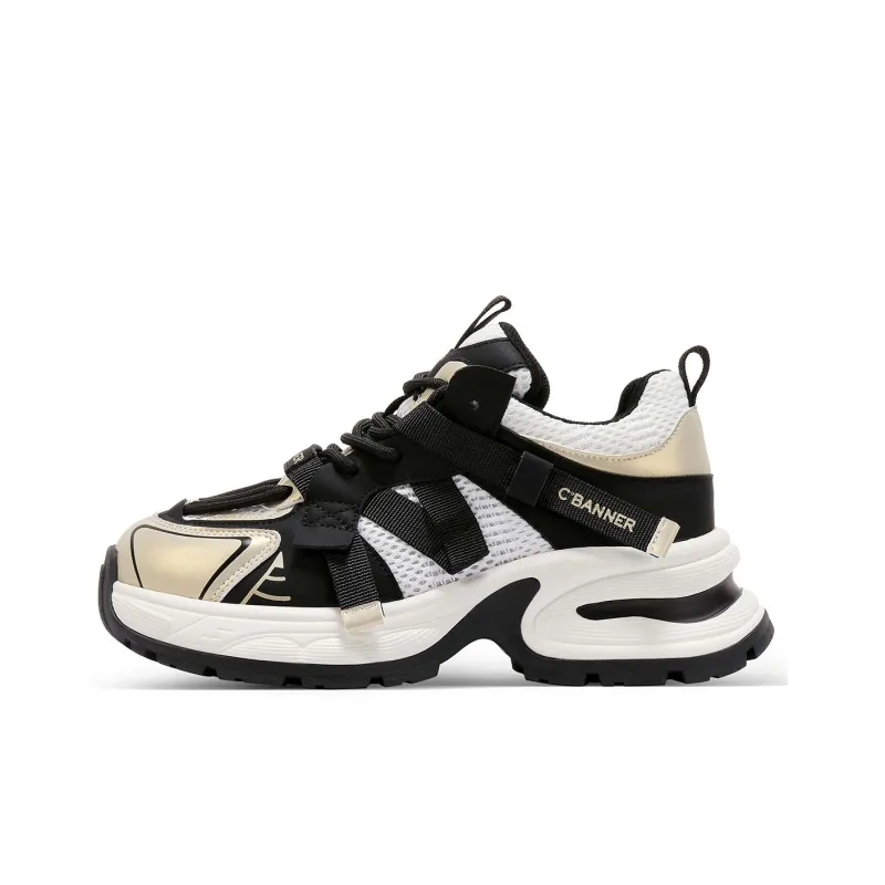 C°BANNER Chunky Sneakers Women's Low Top Gold-0
