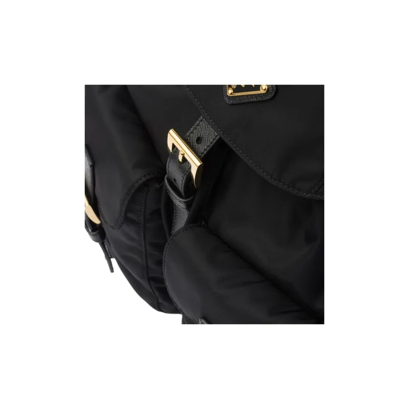 PRADA Re Edition Fabric Backpack Small Size Women's Black-4