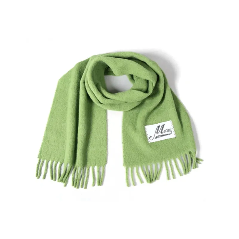 MARNI Logo-patch Fringed Scarf-0