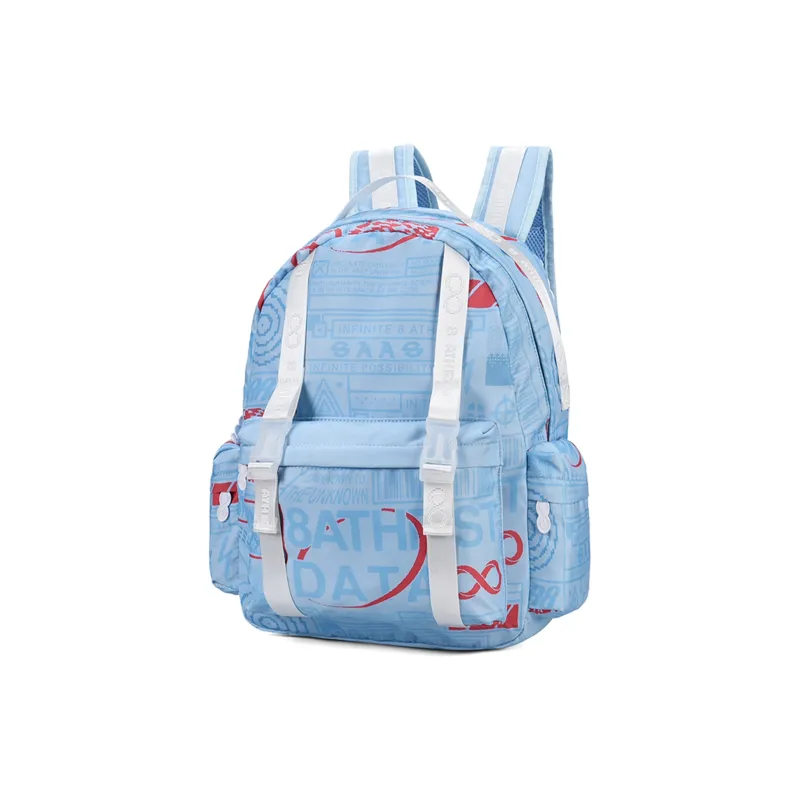 8atheist Polyester Backpack Multi Compartment Backpack Regular Unisex Haze Blue-2