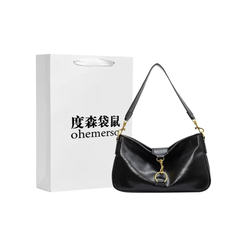 Dusen Kangaroo PU Shoulder Bag, Handbag Women's Pink/Black/Coffee-5