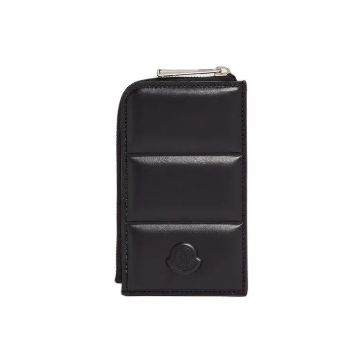 Moncler Leather Wallets Card Holders Men's Black-0