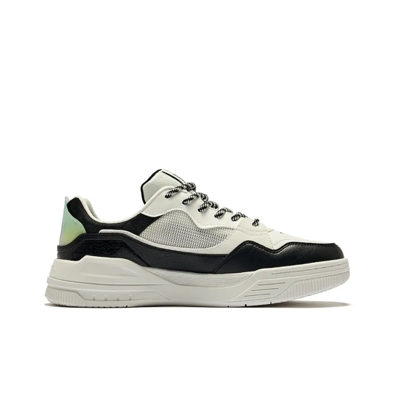 Erke Battery Panda Punk Panda Anti Slip Wear Resistant Low Top Skateboard Shoes Men's Microcrystal White/Jet Black-1