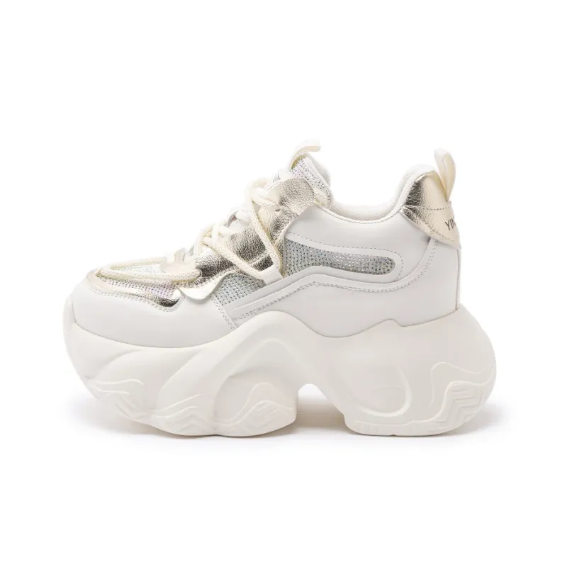 Milan Love Song Height Increasing Slip-Resistant Low-Top Chunky Sneakers Women's-0