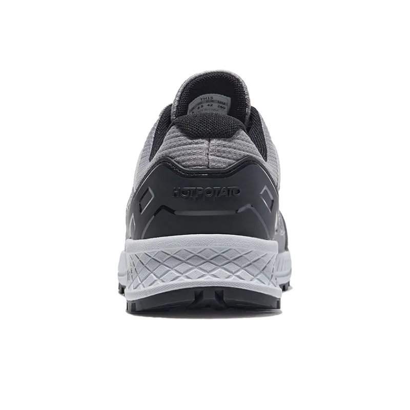 HOT POTATO Anti Slip Wear Resistant Breathable Lightweight Low Top Trekking Shoes Unisex Gray-1