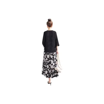 Cypress House Skirt Set Women's Black + Black Bottom Meter Polka Dots