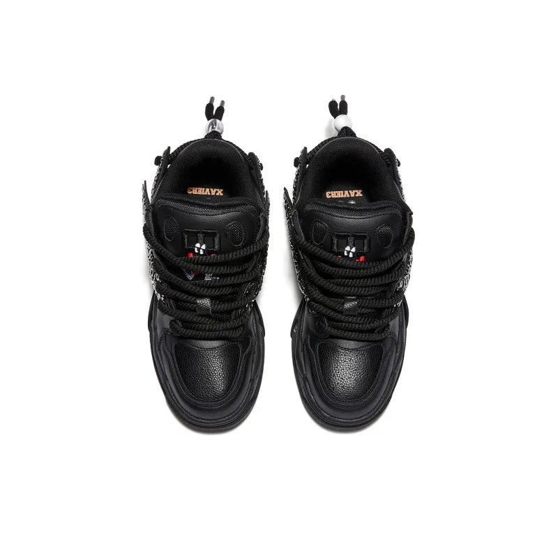 Xavier3 Wear-Resistant Height Increasing Low-Top Skateboard Shoes Unisex-9