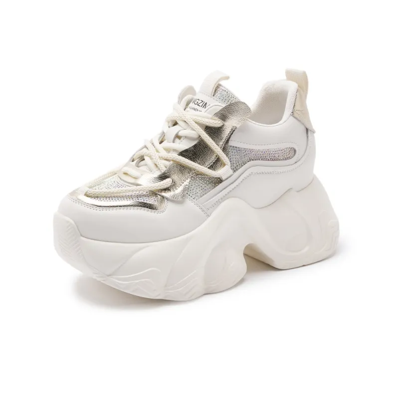 Milan Love Song Height Increasing Slip-Resistant Low-Top Chunky Sneakers Women's-1