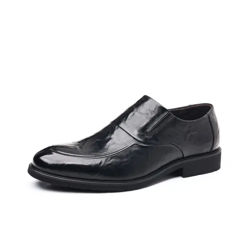 Romon Dress Shoes Men Low-Top Black