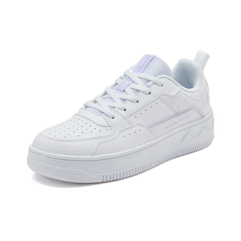 361° Slip-Resistant Coverage Low-Top Skateboard Shoes Women's White Purple-1