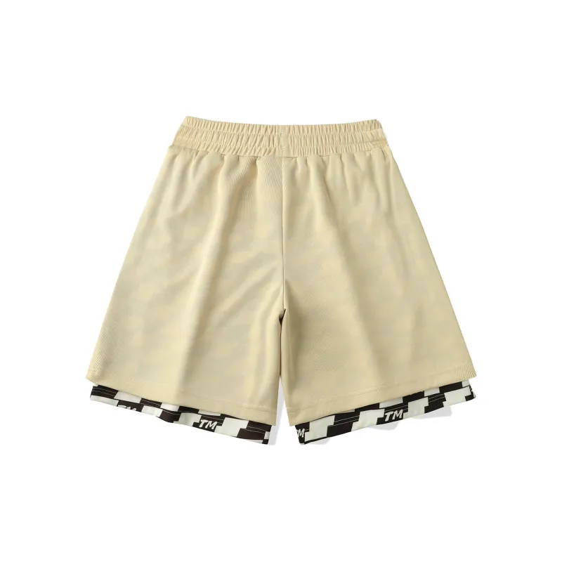 TEN MIRO Casual Shorts Unisex Khaki-1