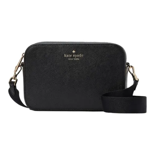Kate Spade Saffiano Leather Camera Bag, Portable Crossbody Bag, Shoulder Bag Women's Black
