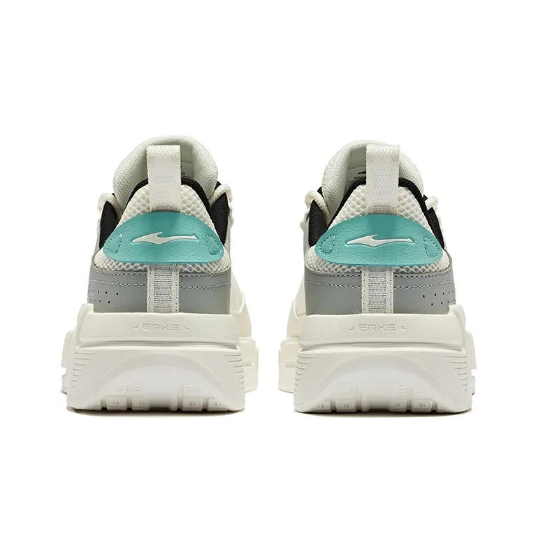 Erke Joyride 1.0 Cushioning Wear Resistant Rebound Low Top Casual Shoes Men's Microcrystal White Recycling Gray-3