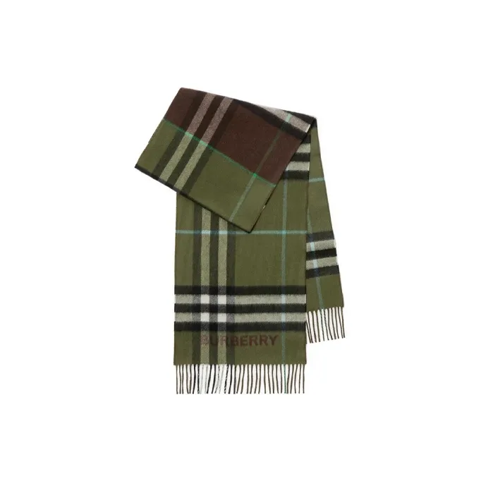 Burberry Knit Scarves Men's Green-0