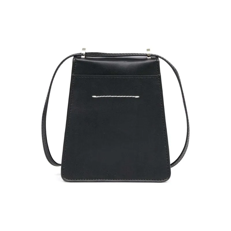 MM6 Maison Margiela Calfskin Shoulder Bag, Crossbody Bag Mini Women's Black-2