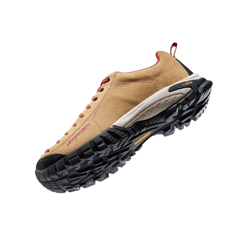 HOT POTATO Anti Slip Wear Resistant Lightweight Coverage Hiking Shoes Unisex Brown-4