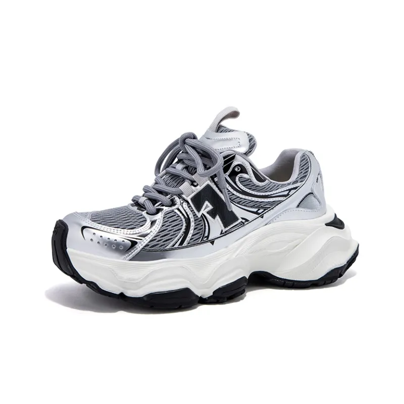 FALLINMISS Nebula Shoe Series Chunky Sneakers Women's Low Top Iron Gray Gunmetal/Space Silver/Dark Gold Blue/Ice Gray White/Morning Gray Yellow/Panda Rice Black/Silver Cloud Pink-1
