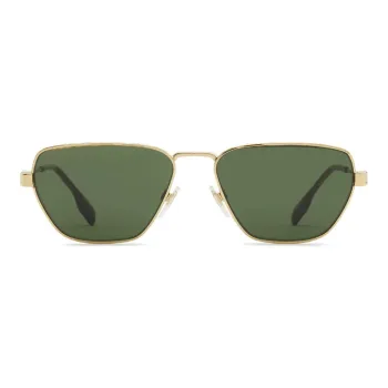Burberry Metal Irregular Shape Sunglasses Men's Gold