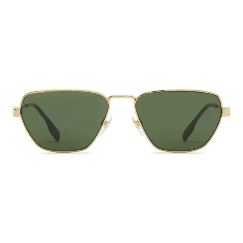 Burberry Metal Irregular Shape Sunglasses Men's Gold-0